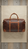 Aged Leather Messenger Bag