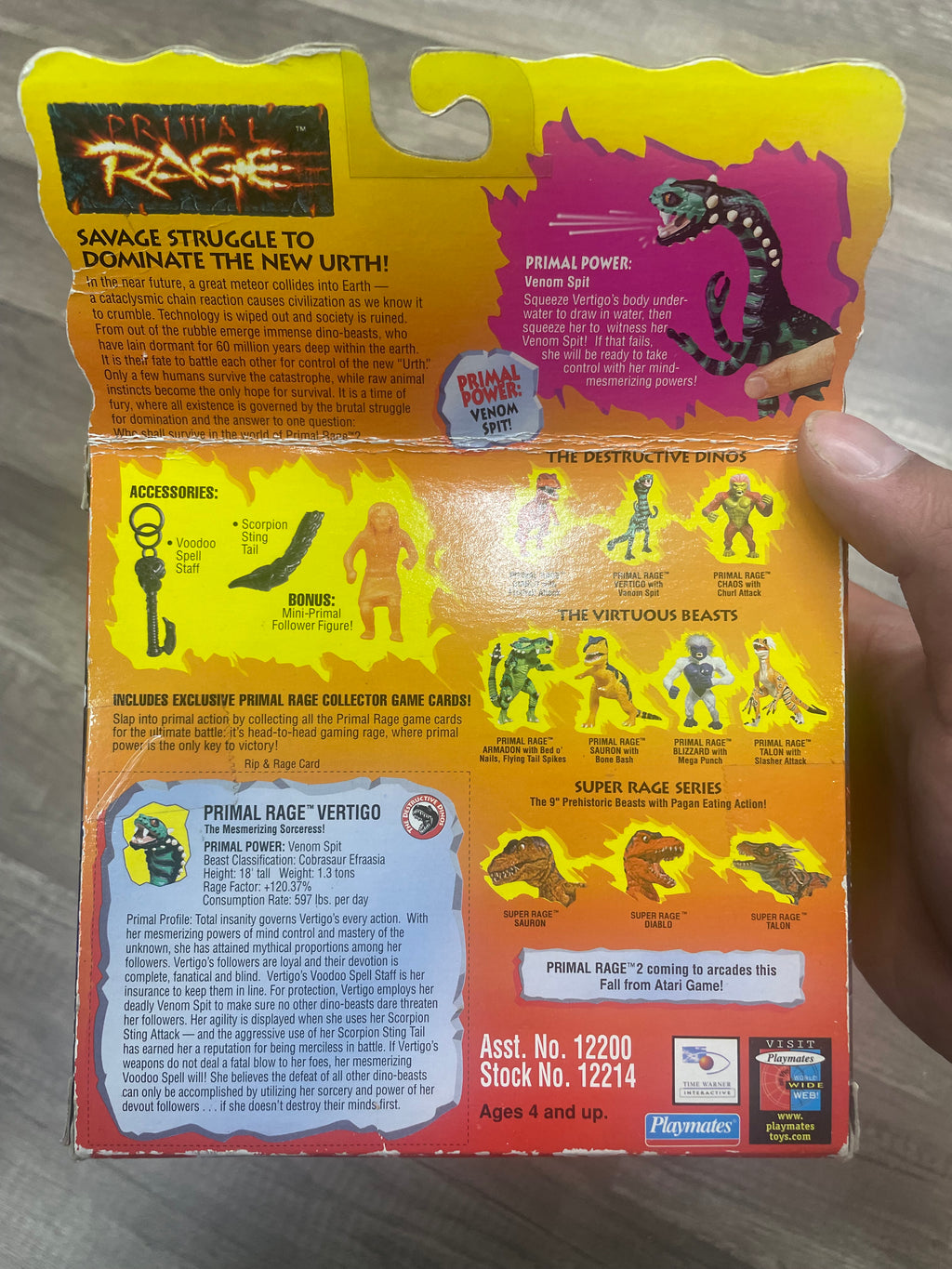 Vintage Primal Rage “VERTIGO” Action Figure